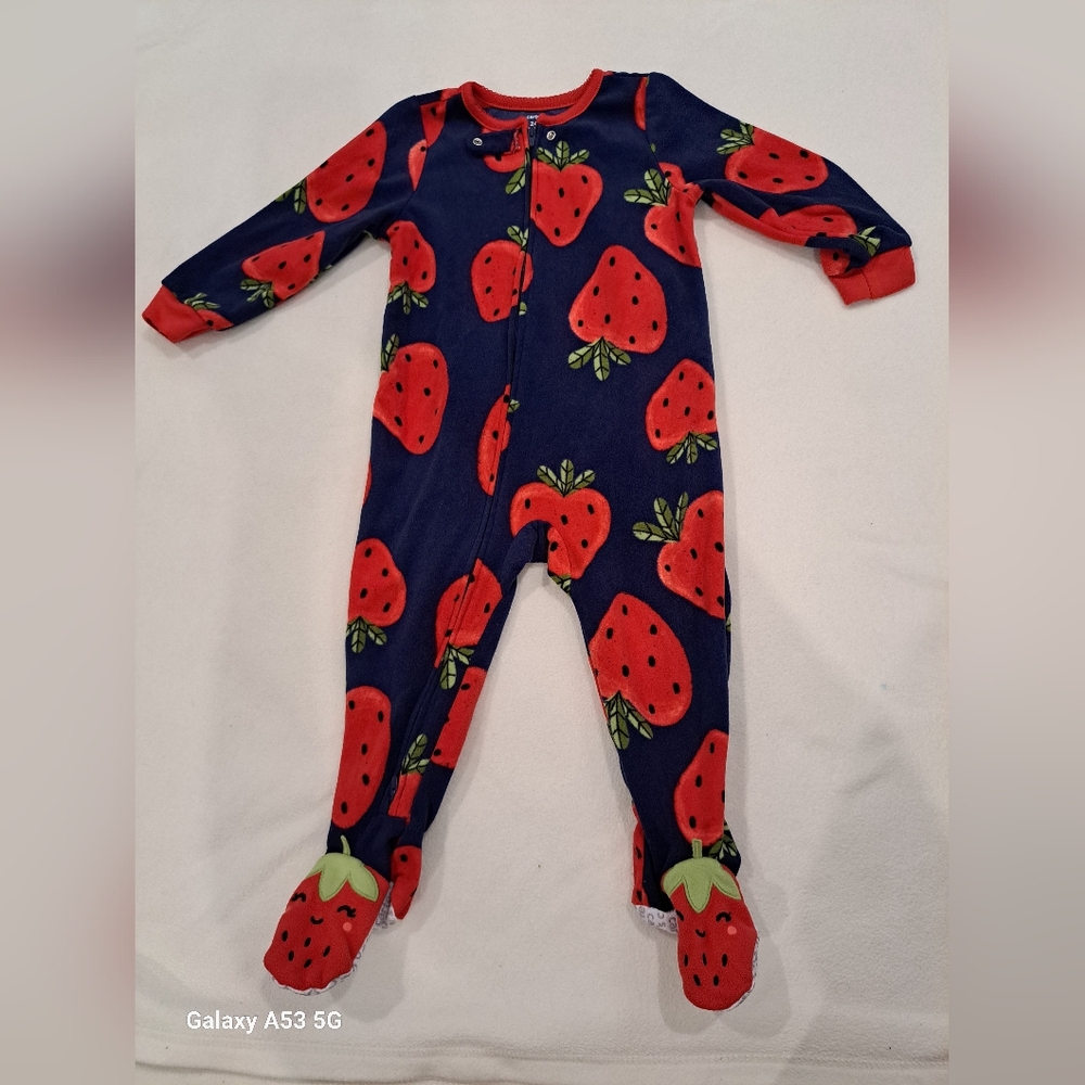 Carter's Red and Blue Footies One Piece Sleepwear